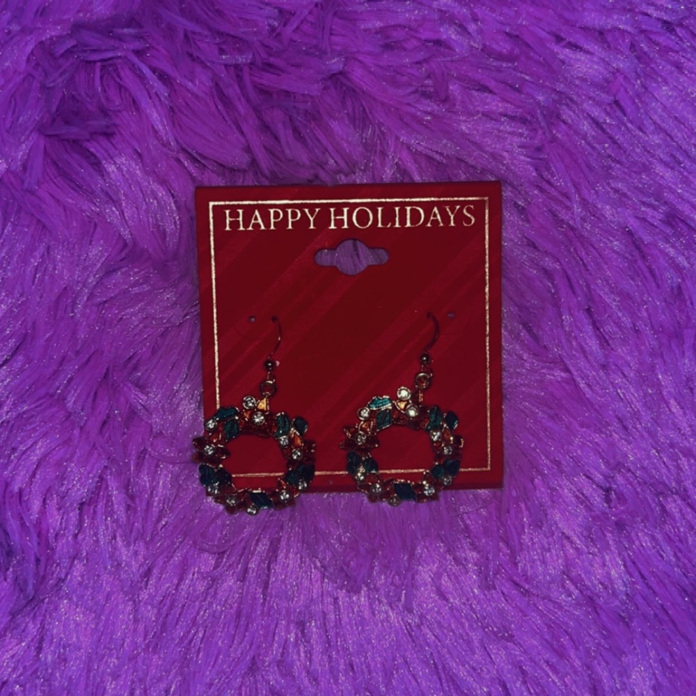Christmas Wreath Earrings